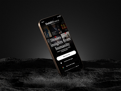 Forbes Mobile App Onboarding Screens ui ux