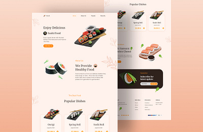 Sushi Restaurant Website restaurant website ui website design