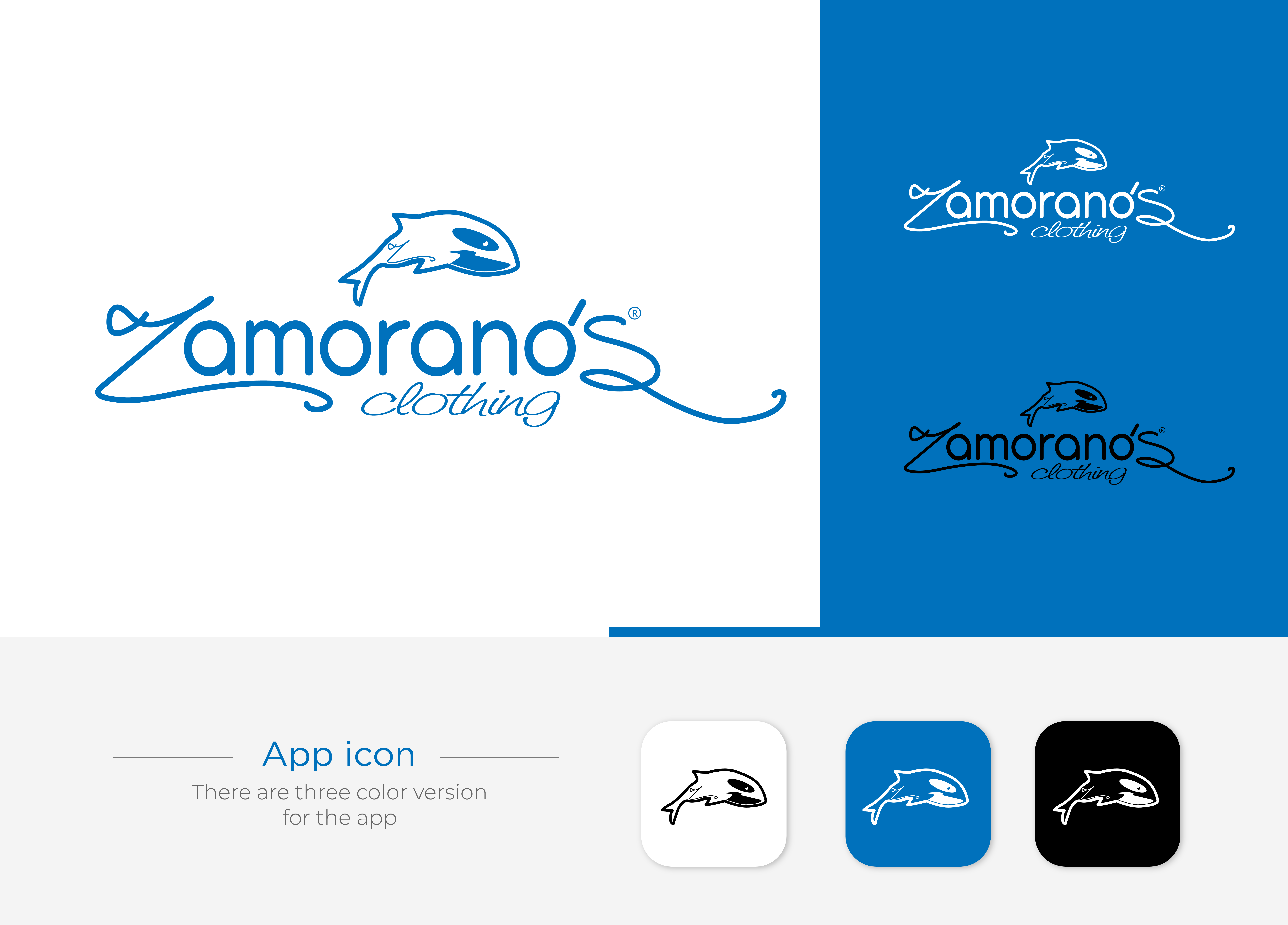 Zamorano's Clothing Logo | Casual Clothing logo | DesignoFly brand identity branding bright logo casual clothing casual clothing brand casual wear clothing logo designofly dolphin dolphin logo dolphin logo design logo modern logo seattle spanish usa zamorano zamorano logo zamoranos clothing zamorans