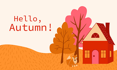 Hello, Autumn design graphic design illustration illustrator vector