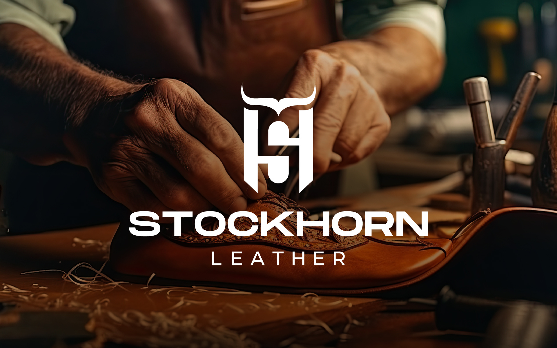 StockHorn - Logo Design I Premium Leather Branding brand design brand identity branding corporate identity craftsmanship identity identity design leather leather brand leather fashion leather goods logo logo branding logo design stationery design visual identity