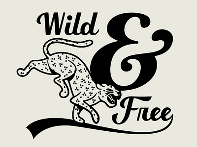 Wild & Free branding design doodle drawing graphic design illustration lettering logo typography vector