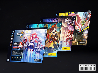 HoYoPlay concept design game game launcher hoyoverse launcher ui ux