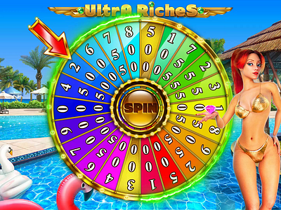 Online slot machine "Ultra Riches" - Bonus "Wheel of fortune" animation animation art animation design casino art casino design gambling gambling art gambling design game art game design graphic design luxurious slot motion graphics rich slot slot design wheel wheel animation wheel of fortune