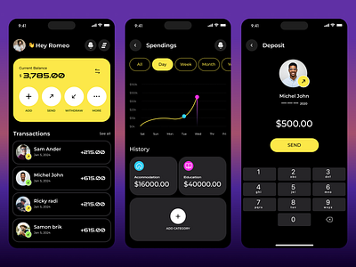 Fintech App Design app app design design financial fintech fintechapp ios app mobile app ui uiux ux