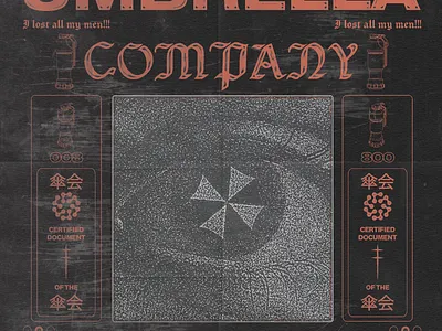 Umbrella Company Brutalism Poster app branding brutalism brutalism graphic design brutalism poster design graphic design illustration illustrator logo poster resident evil ui umbrella umbrella company vector washed out