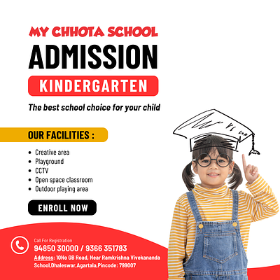 Ad Creative design For my chhota school