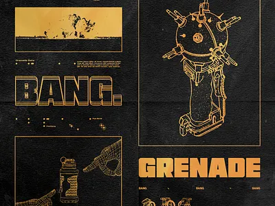 Grenade Brutalism Poster app bang blueprint branding brutalism brutalism graphic design design figma flash bang graphic design grenade illustration illustrator logo photoshop poster ui vector