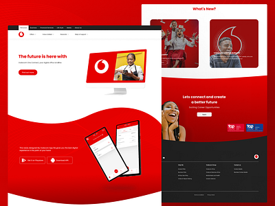 Vodacom Lesotho Website Redesign Concept aesthetic creativity design red redesign revamp telecommunication ui usability vodacom web design website
