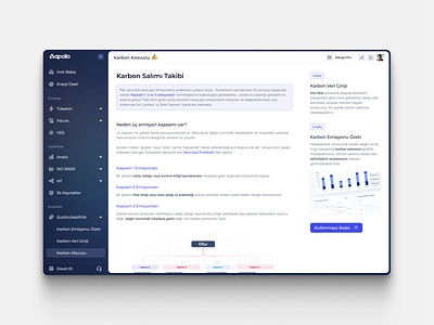 Information Page - Carbon Accounting chart clean ui dashboard dashboard design design graphic design illustration info page saas saas design ui ui ux design user interface ux vector