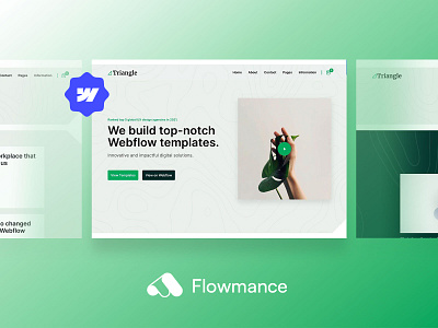 🚀 Triangle - Free Webflow Template! 💻✨ agency agency template design digital flowmance illustration template ui web webflow webflow template webflowtemplate website websitedesign