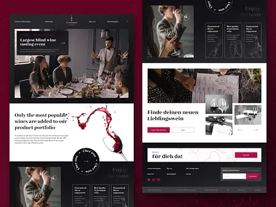 Wine Tasting Event branding contrast dark event form gradient handdrown illustrations invitation luxury magenta modern pattern ui ux vintage web design wine wine tasting