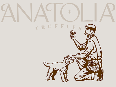 Anatolia Truffles anatolia branding classic custom dog graphic design hunting illustration logo old school retro truffles turkey vintage