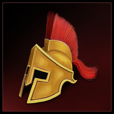 Game Icon (Spartan's Helmet) 2d artist boardgame art digital art game art game artist game icon game ui art helmet icons icons set sparta spartan tabletopgame art ui artist