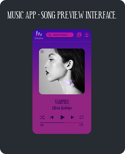 SONG PREVIEW INTERFACE - MUSIC APP by Rashi Rana on Dribbble