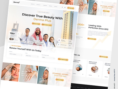 hospital website ak art57 akart57 arshad khan clinic landing page clinic landing page uiux dermatology dermatology website hero section ui hospital landing page hospital web ui hospital website medical landing page medical website medical website uiux uiux website ui