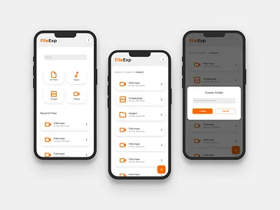 File Explorer App files mobile ui