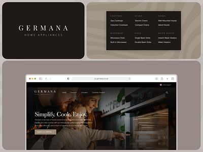 Home Appliance Landing Page | GERMANA branding home appliance interior design kitchen appliance product design ui ui design ux design web design website