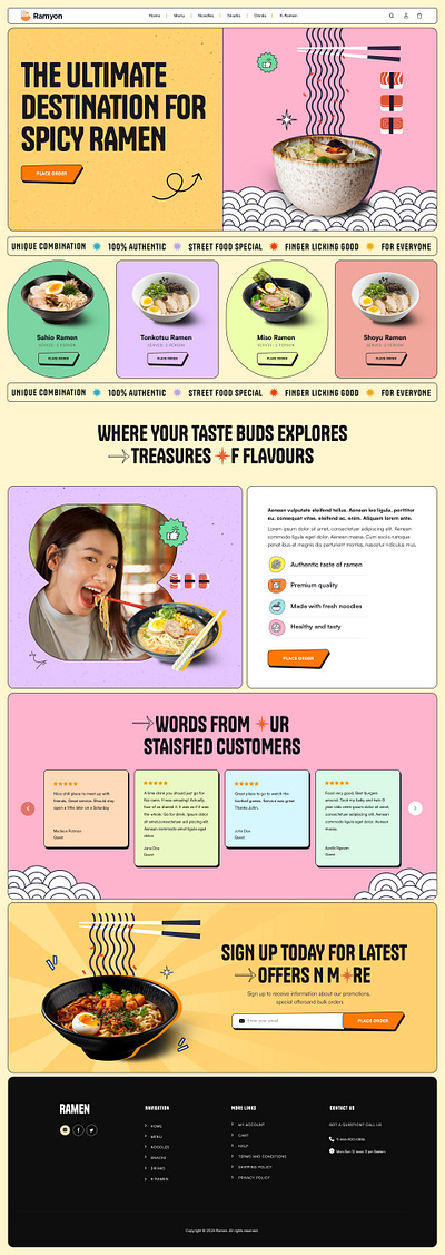 Spicy Ramen ui website design