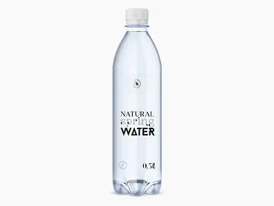 Bugu Spring Water blackwhite bottle bugu bw english font kyrgyz label design natural spring water plastic bottle russian serif spring water typography water