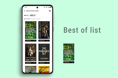 Day 63/100 Best of List 063 100 day ui challange animation best books best of books app branding daily ui 063 dailyui063 design fiction graphic design illustration logo science ui ux vector