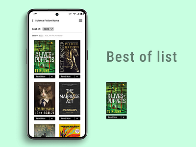 Day 63/100 Best of List 063 100 day ui challange animation best books best of books app branding daily ui 063 dailyui063 design fiction graphic design illustration logo science ui ux vector