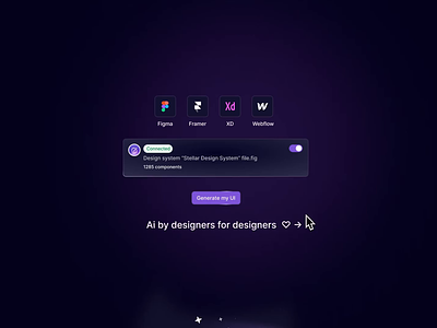 Generate UI by prompt aidesign chatgpt chatgptdesign cosmic crypto dark mode deck design design system designai generate design ia design prompt prompt design promptdesign promptui startup ui generation