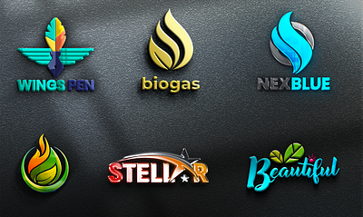 I have worked on designing logos for a well-known clients 3d branding design graphic design ill illustration logo typography vector