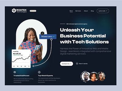 Roatek Technology Website Design appdesign appdevelopment branding design landing page modern new design ui web design