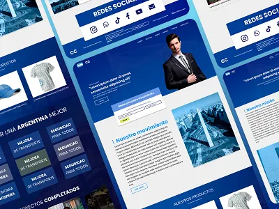 President Landing page | President blue landing landing page president ui ux website white