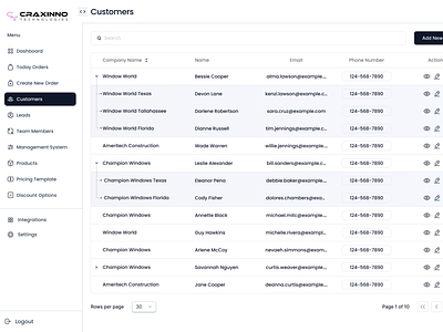 List View admin admin portal craxinno craxinnotechnologies design figma design graphic design list list view listing portal software development ui