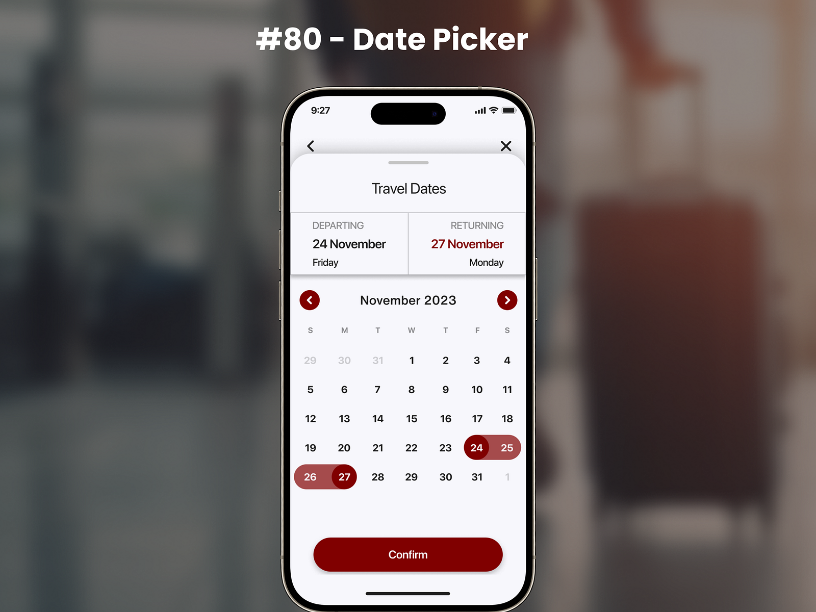 Daily Ui 80 - Date Picker by Rener Aljustyo on Dribbble