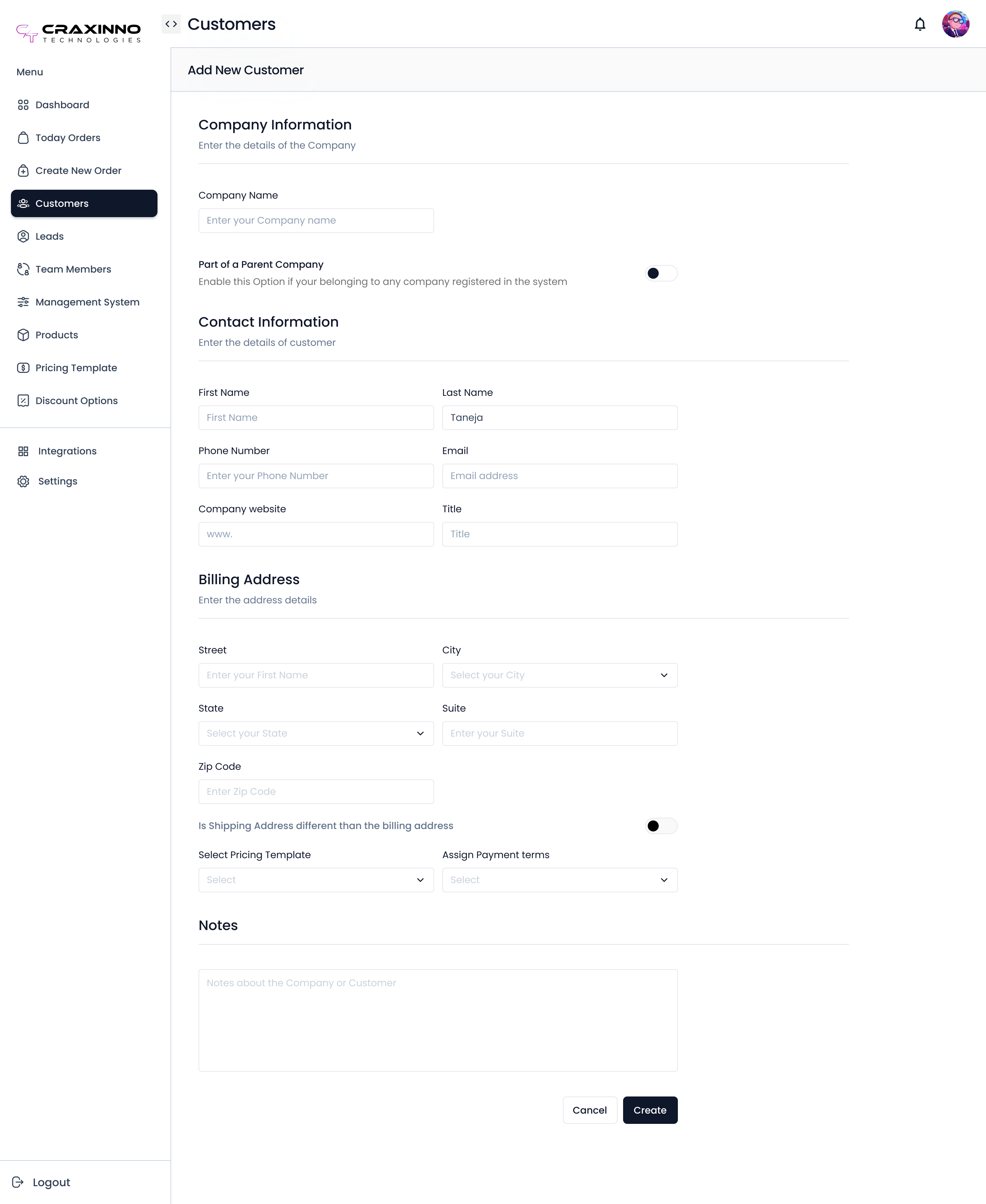 Add User add user admin portal craxinno craxinnotechnologies customer design figma design graphic design portal software development ui