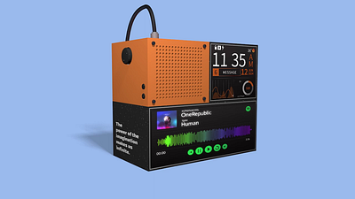 Radio concept 3d animation motion graphics