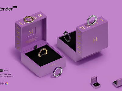 Jewelry Box Mockup Set accessory blank box business cardboard design gift isolated jewelry jewelry box mockup set logo luxury object pack package packaging presentation product store up