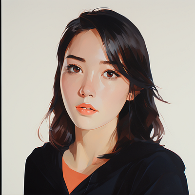 [Portrait Art] Asian girl design graphic design illustration