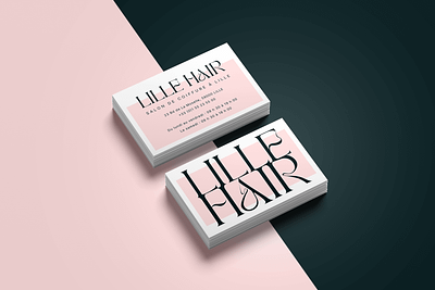 Lille Hair - Business Card + Logo business card carte de visite graphic design logo typography