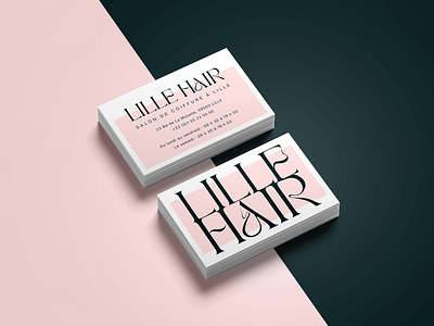 Lille Hair - Business Card + Logo business card carte de visite graphic design logo typography