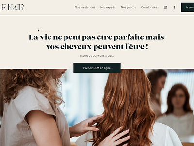 Hairdresser Website design site site vitrine ui website