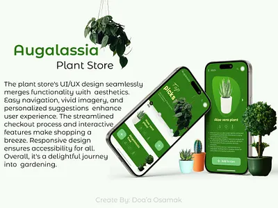 "Augalassia" Plant Store - UI design ui