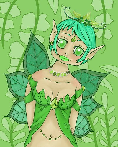 Peridot Fairy digital art digital illustration