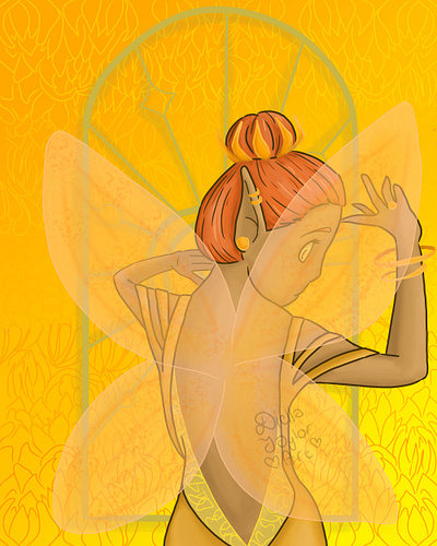 Citrine Fairy digital art digital illustration