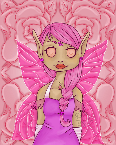 Rose Quartz Fairy digital art digital illustration