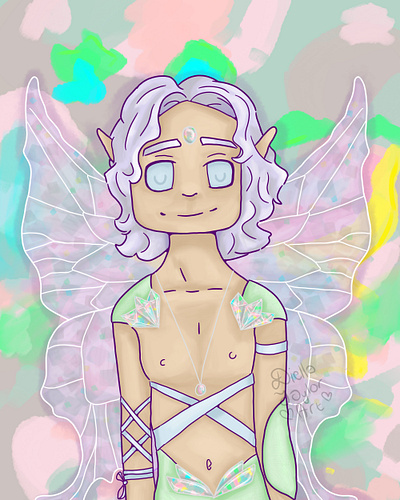 Opal Fairy digital art digital illustration