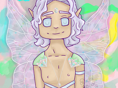 Opal Fairy digital art digital illustration