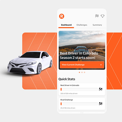 Safe Driving Gamification Mobile App animation design product design softwaredevelopment ui ux