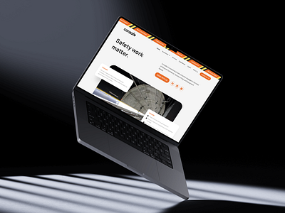 Consafe: Safety work matter 🚧 above the fold branding design header homepage landing page main screen mockup orange page pc safety site ui ui design ux web website