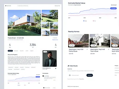 Keko - Detail Product architecture architecture landingpage architecture website branding clean ui dribbble graphic design home for salw modern property property landing page property website real estate agency real estate landingpage real estate website rebound ui uiux website website design