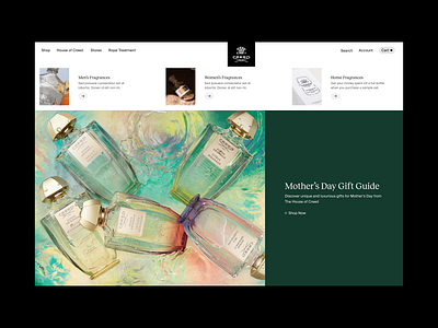 Creed Fragrances | Modules ecommerce homepage modules shopify web design website website design