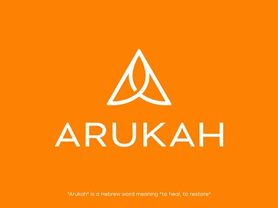 Arukah – Logo Design a logo arrow branding graphic design growth heal hebrew letter a line logo logotype mark orange restore sign up